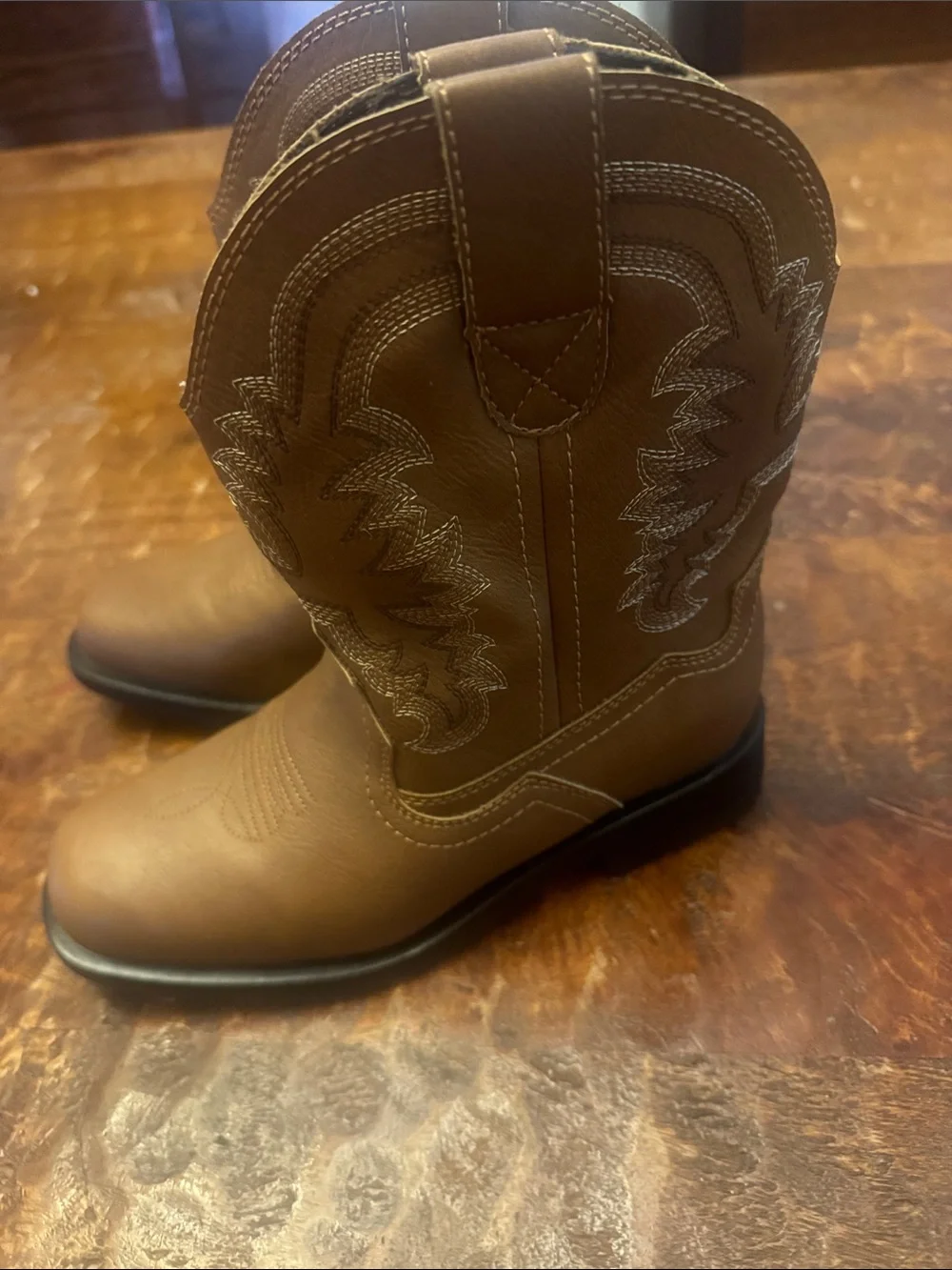 Dream Pairs Brown Kids Cowboy Boots